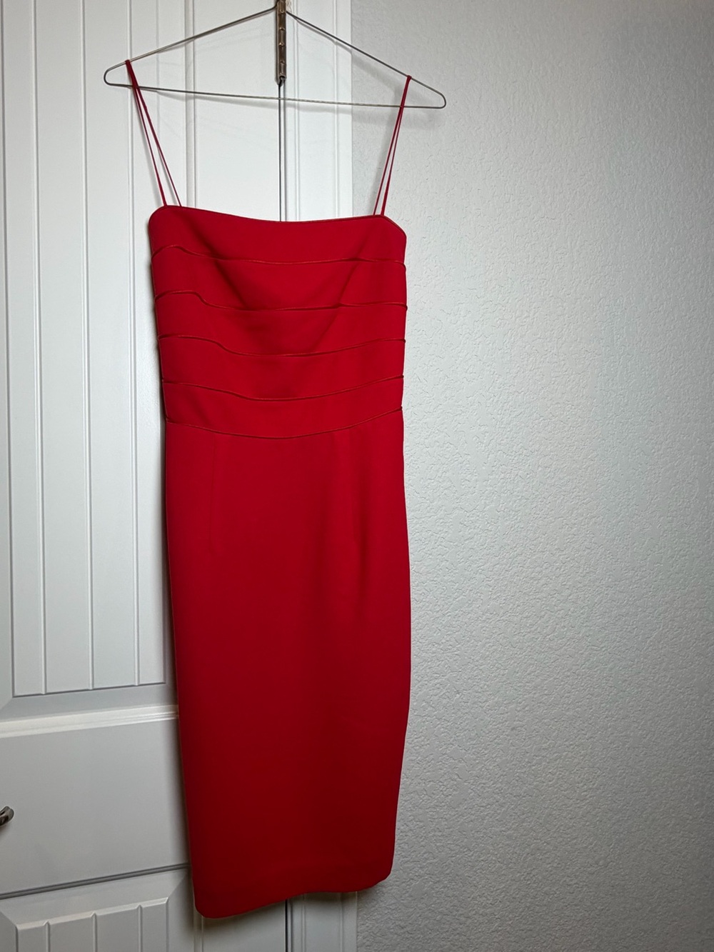 Andrea Polizzi Elegant Red Midi Dress with Spaghetti Straps
